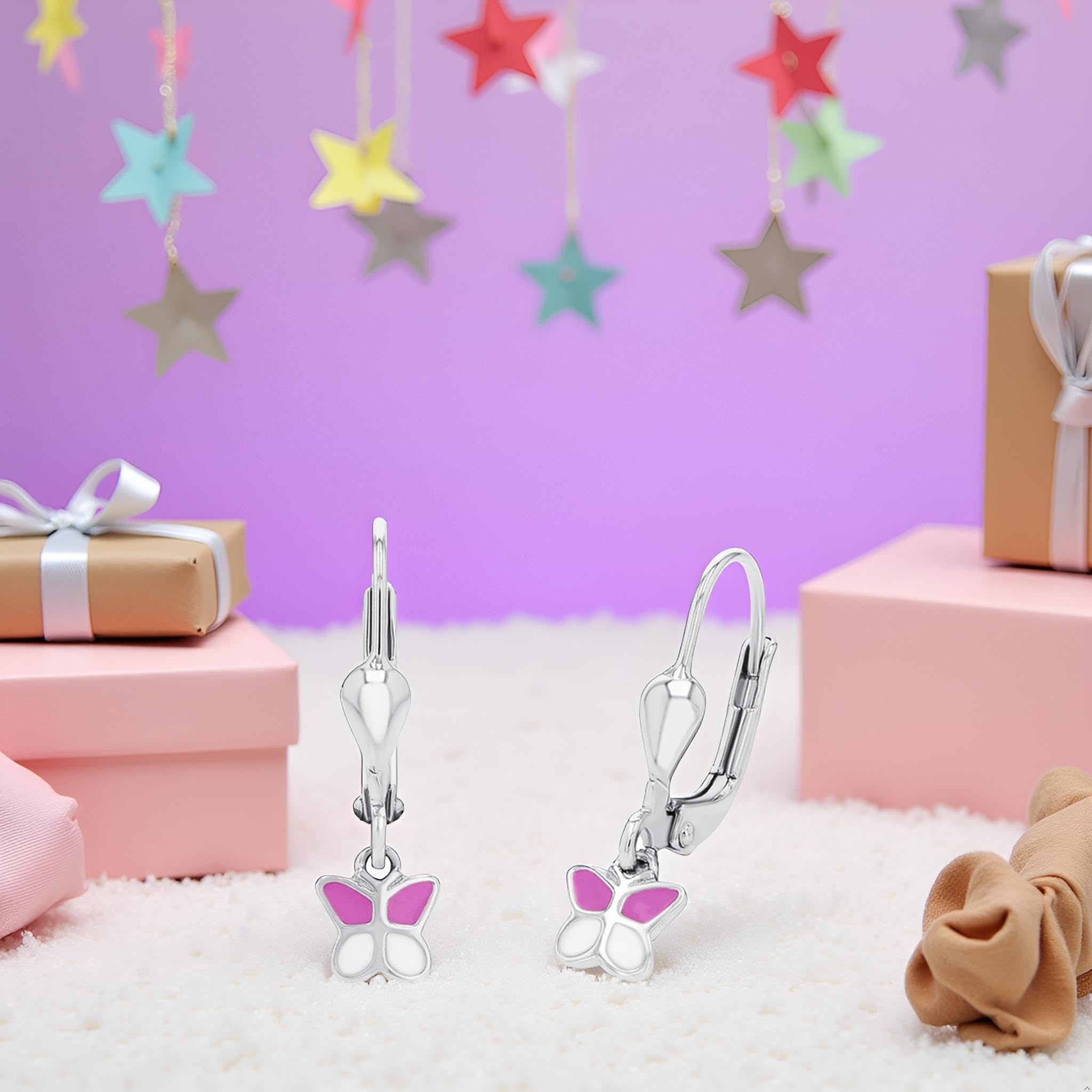 amor-ohrschmuck-ohrh-nger-9211180-schmetterling-silber-kinder image 3
