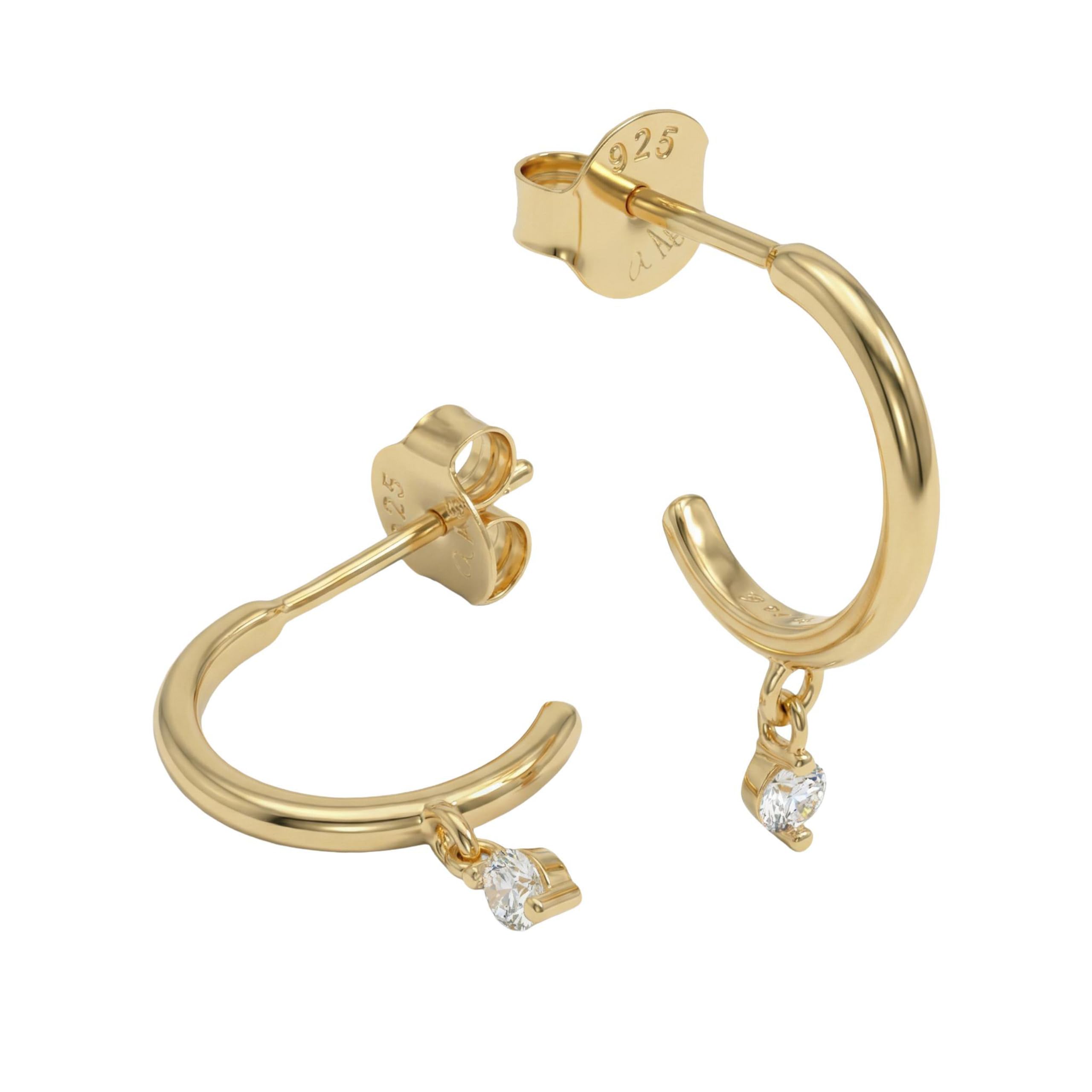 amor-ohrschmuck-creole-amr-e0040-925-silber-gold-zirkonia image 4