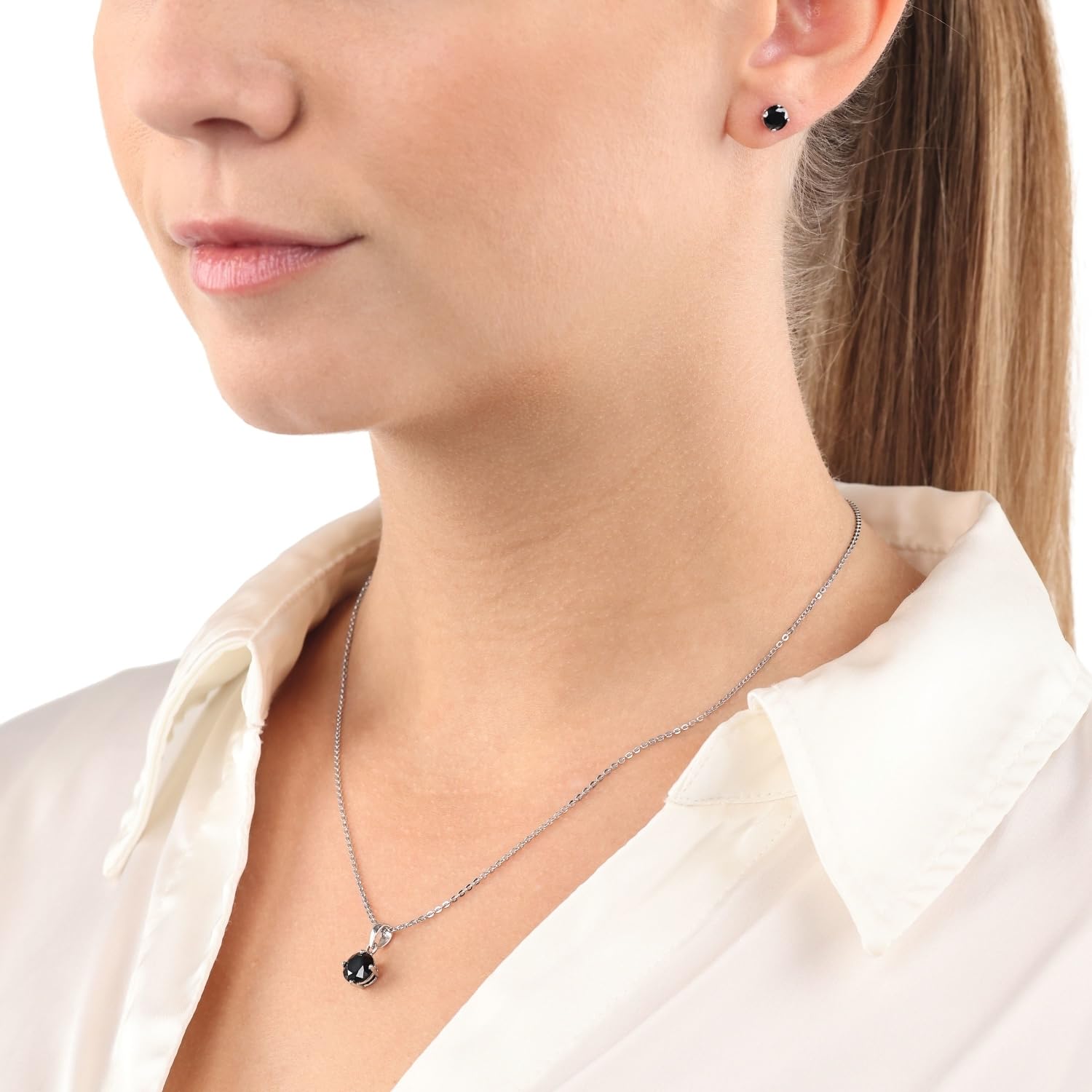 amor-sets-schmuckset-925-silber-schwarz-42-cm-zirkonia image 5