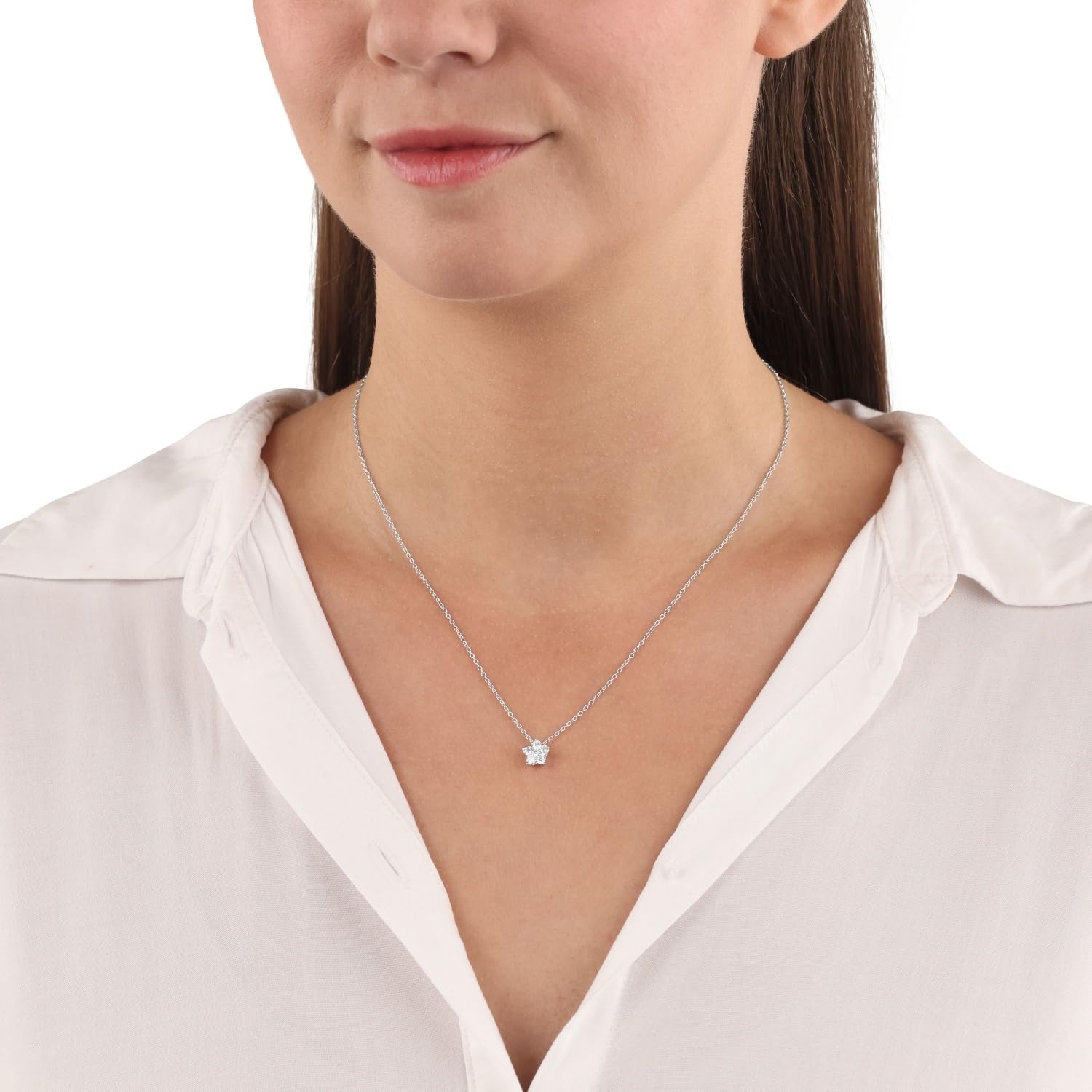 amor-halsschmuck-kette-blume-klein-925-silber-damen image 4