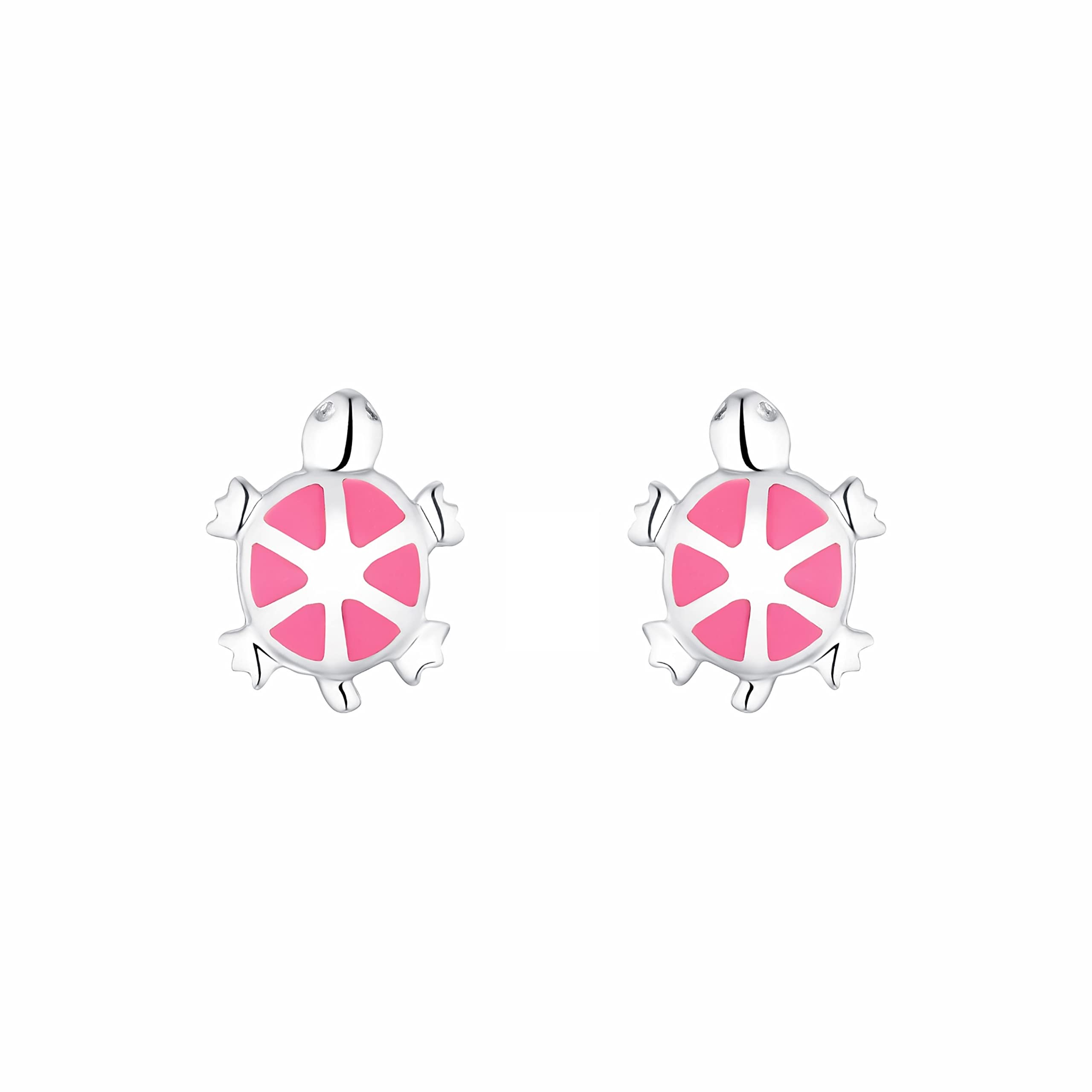 amor-2021341-ohrstecker-schildkr-te-pink-0-8-cm image 2