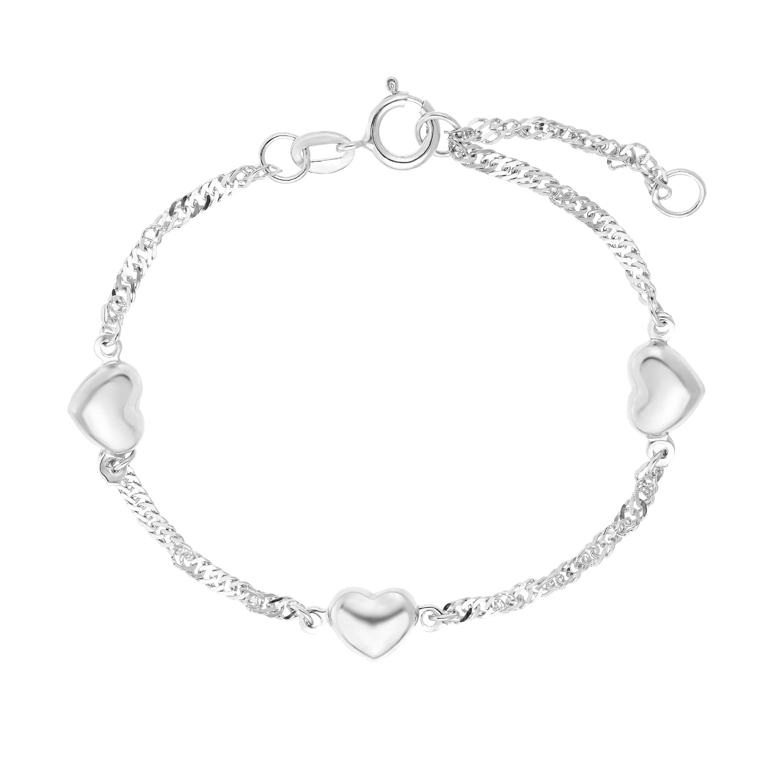 amor-armschmuck-herzen-armband-925-silber-kinder image 1