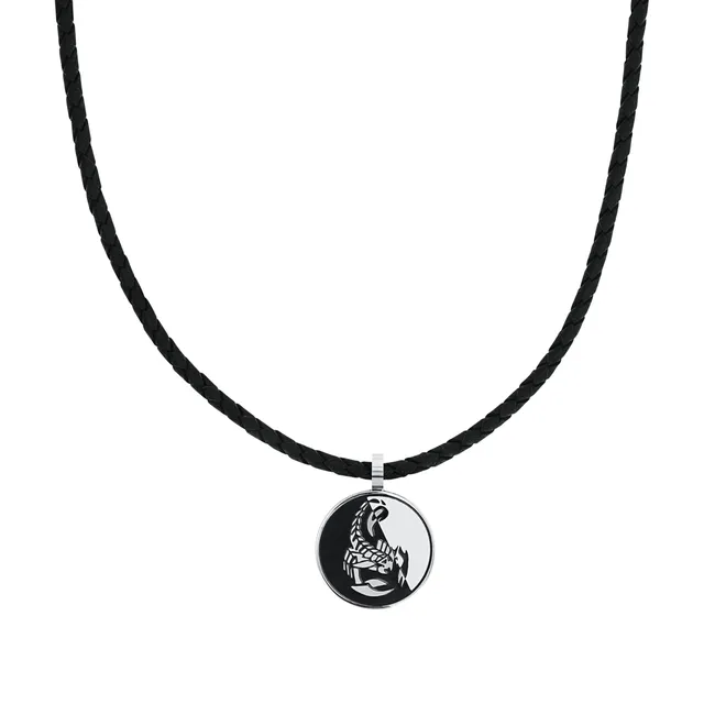 amor-halsschmuck-scorpions-lederkette-skorpion-45-5-cm image 1