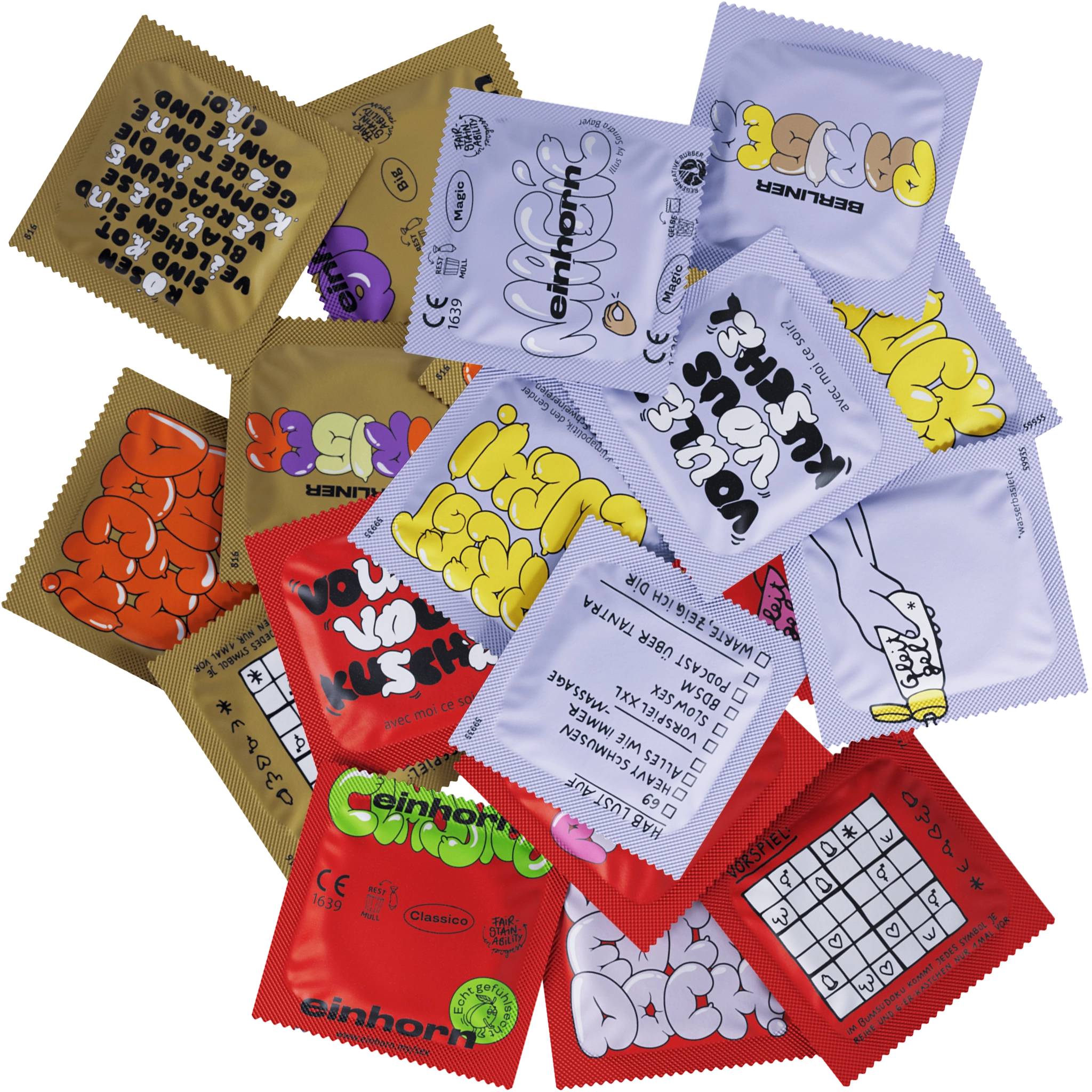 einhorn-classico-kondome-mix-probierset-glockenform-sortiment image 5