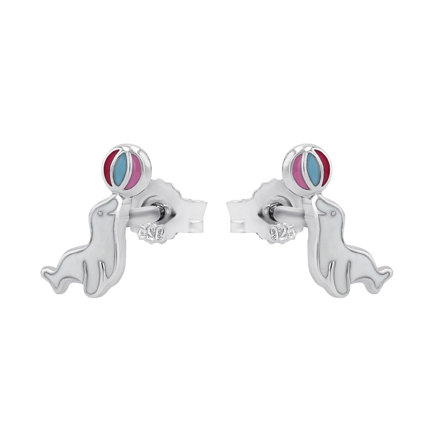 amor-2027036-ohrstecker-925-silber-rosa-robbe-1-cm-kinder image 3