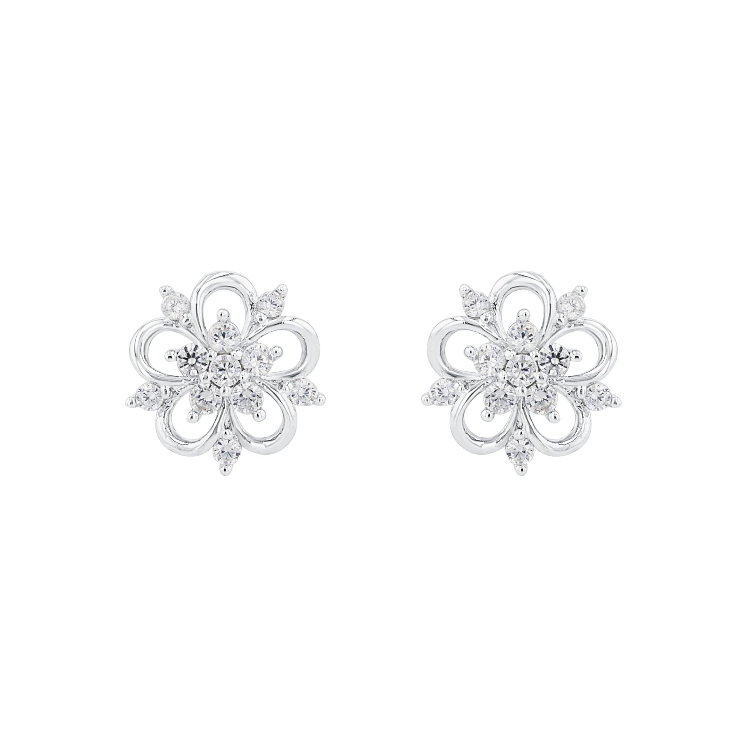 amor-blume-ohrstecker-925-silber-damen-mit-zirkonia image 3