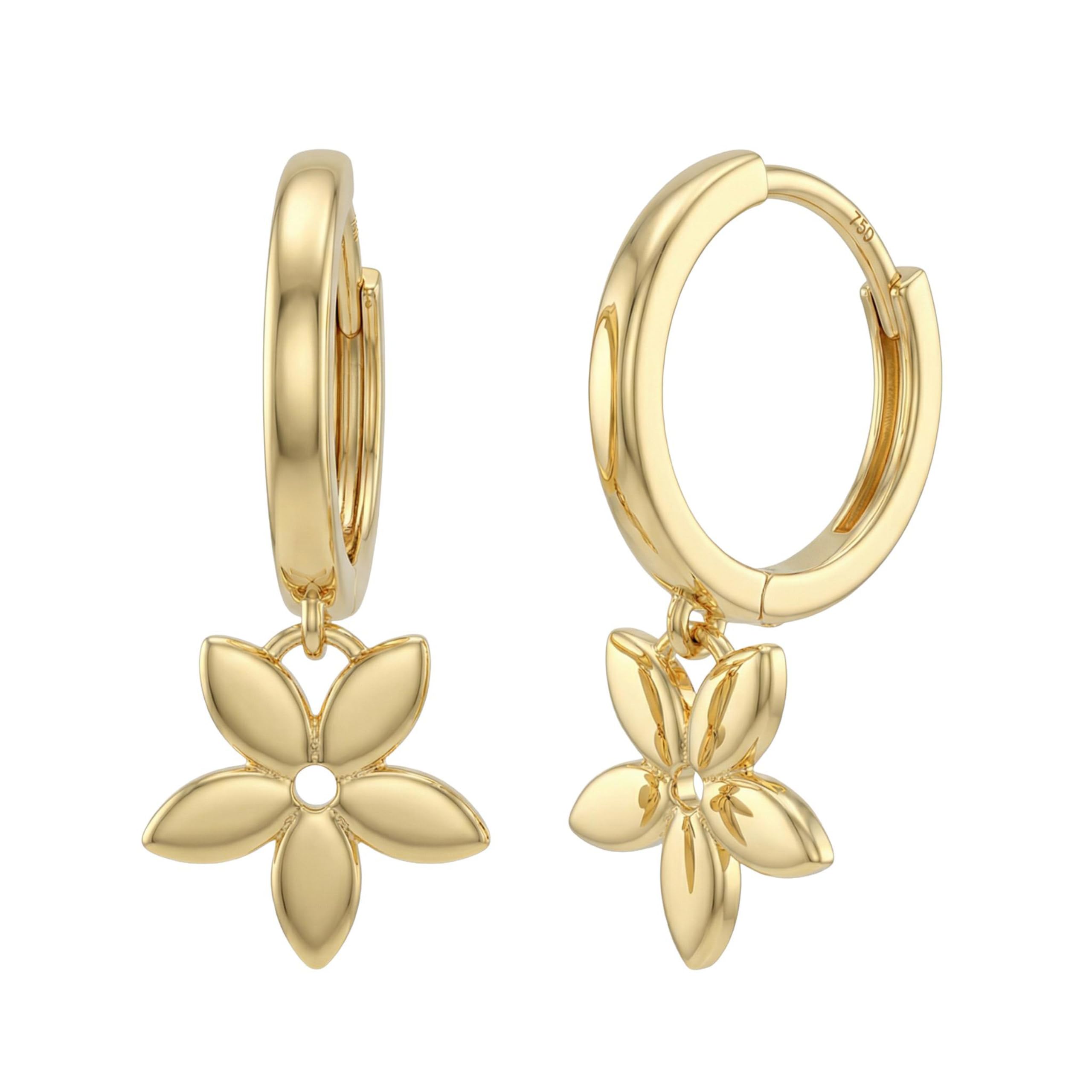 amor-amr-e0042-blumen-creolen-ohrringe-vergoldet-damen image 1
