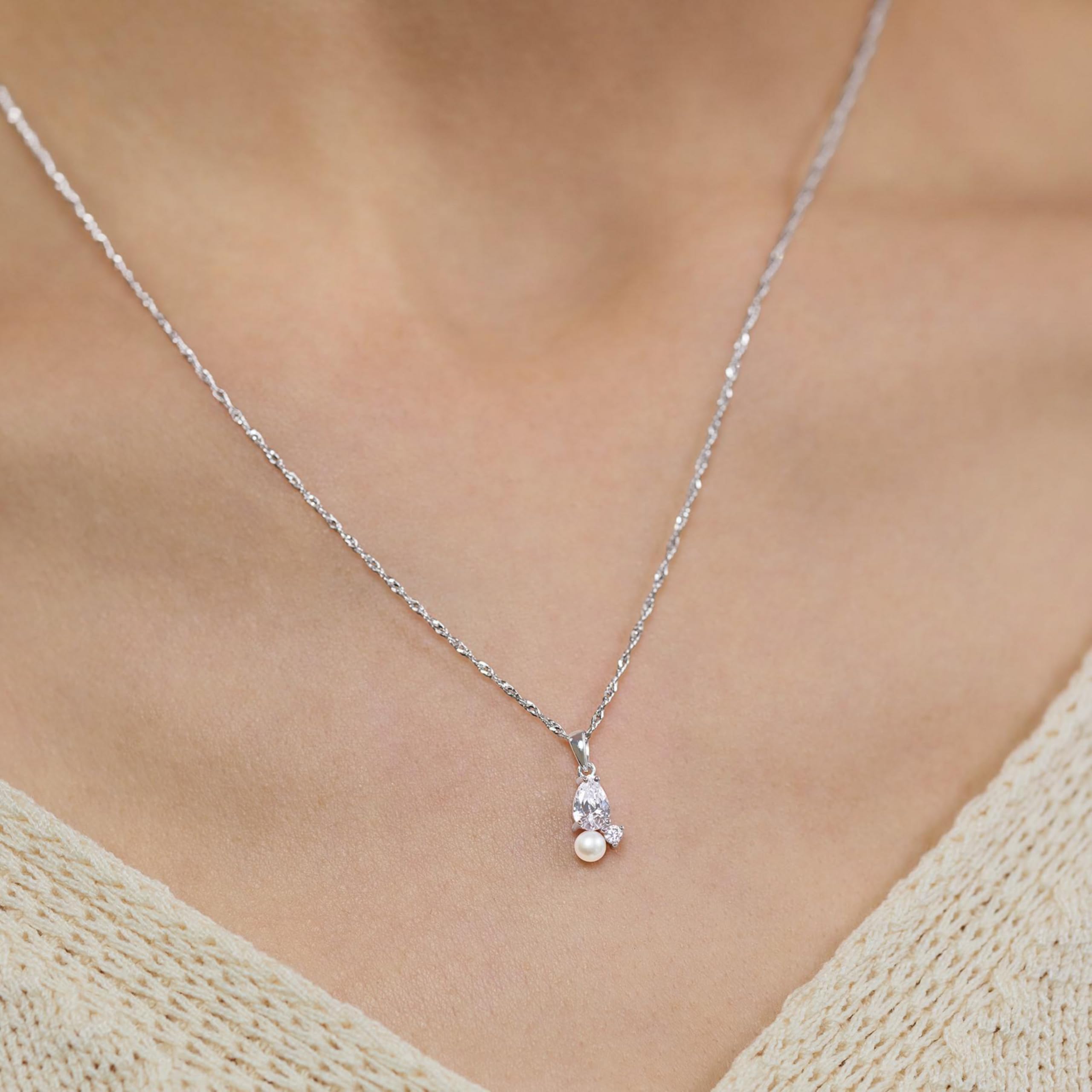 amor-halsschmuck-kette-s-wasserperle-zirkonia-45-cm-2100170 image 3