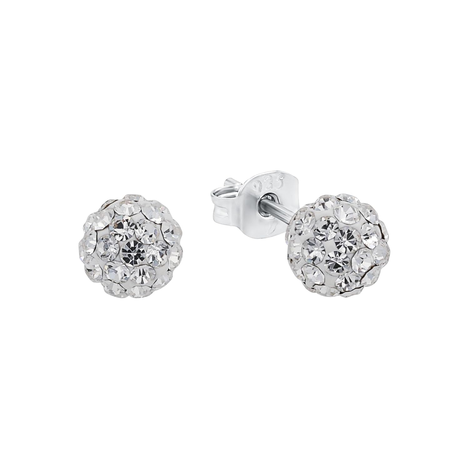 amor-ohrschmuck-kugel-ohrstecker-wei-zirkonia-silber image 1