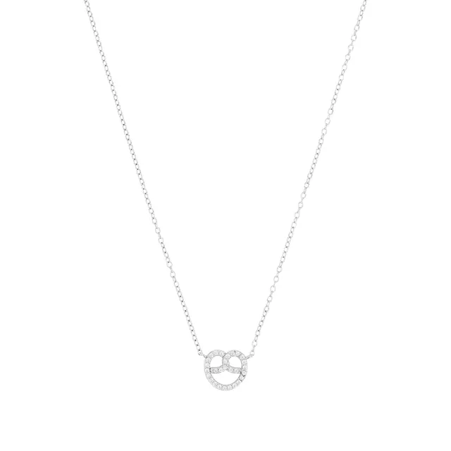 amor-halsschmuck-halskette-925-silber-brezel-zirkonia image 1