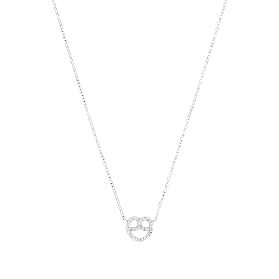 amor-halsschmuck-halskette-925-silber-brezel-zirkonia image 1
