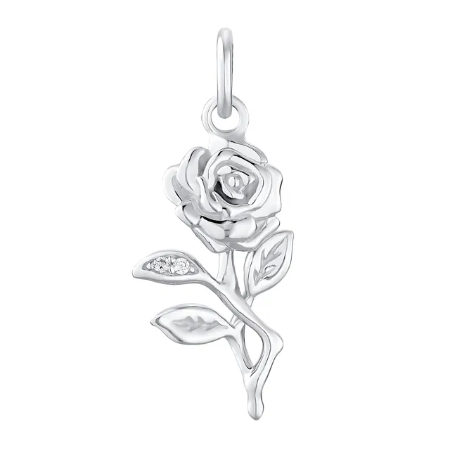 amor-anh-nger-rose-925er-silber-anh-nger-damen-zirkonia image 1