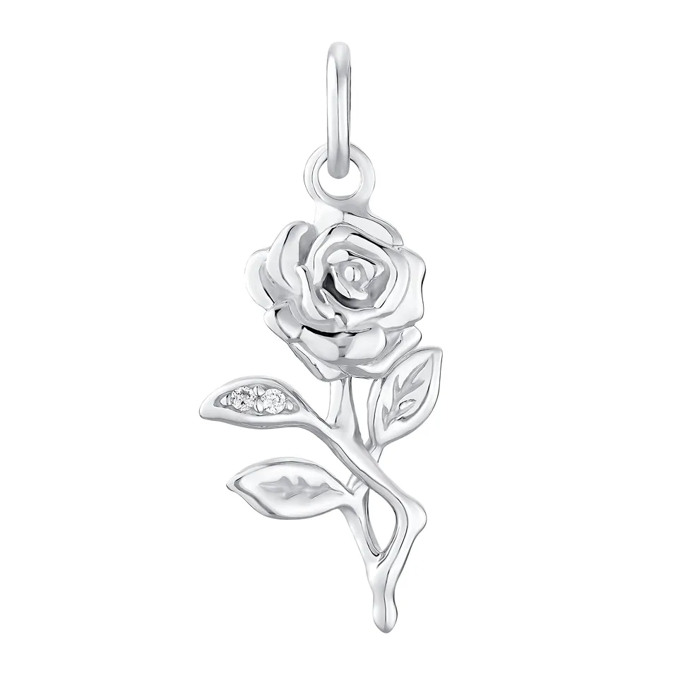 amor-anh-nger-rose-925er-silber-anh-nger-damen-zirkonia image 1