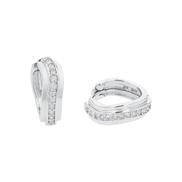 amor-ohrschmuck-creolen-925-silber-schwarz-zirkonia-18-mm image 1