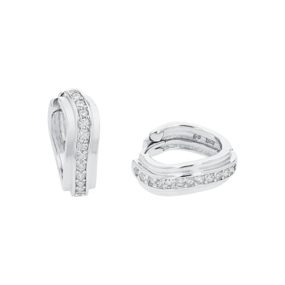 amor-ohrschmuck-creolen-925-silber-schwarz-zirkonia-18-mm image 1