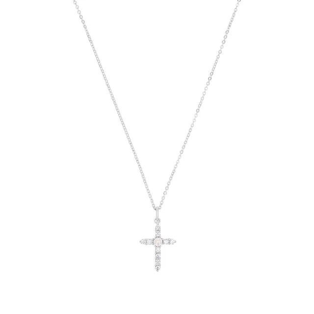 amor-halsschmuck-kette-2100162-kreuz-silber-45-cm-wachsperle image 1