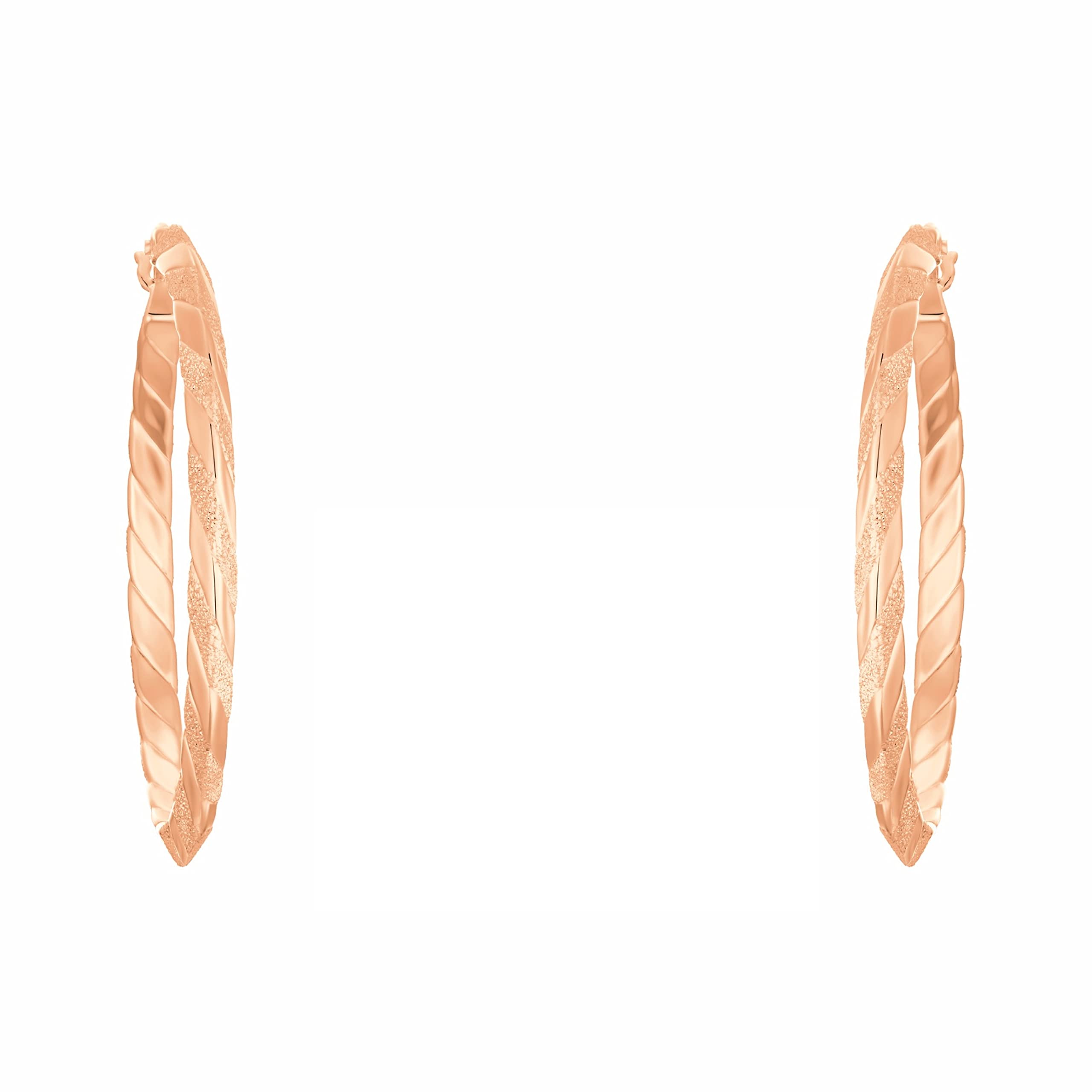amor-ohrschmuck-2016717-creolen-ros-4-cm-teilmatt image 2