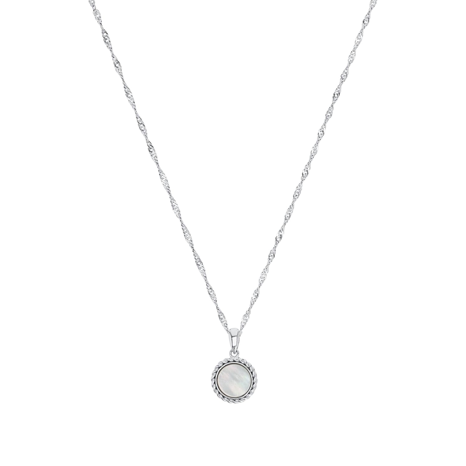 amor-perlmutt-kette-925-silber-42-3-cm-damen-set image 1