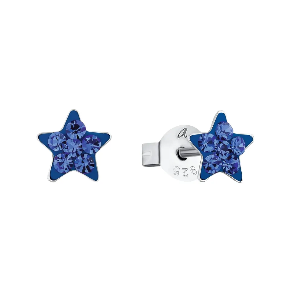 amor-amr-eg0004-stern-ohrstecker-925-silber-ohrringe-blau image 1