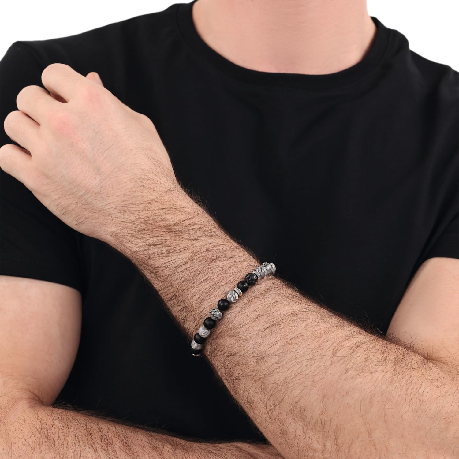 amor-2040294-armband-jaspis-schwarz-19-cm-herren image 2