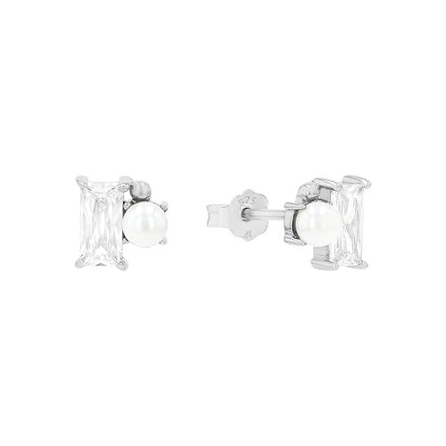 amor-baguette-ohrstecker-damen-silber-perle-zirkonia image 8