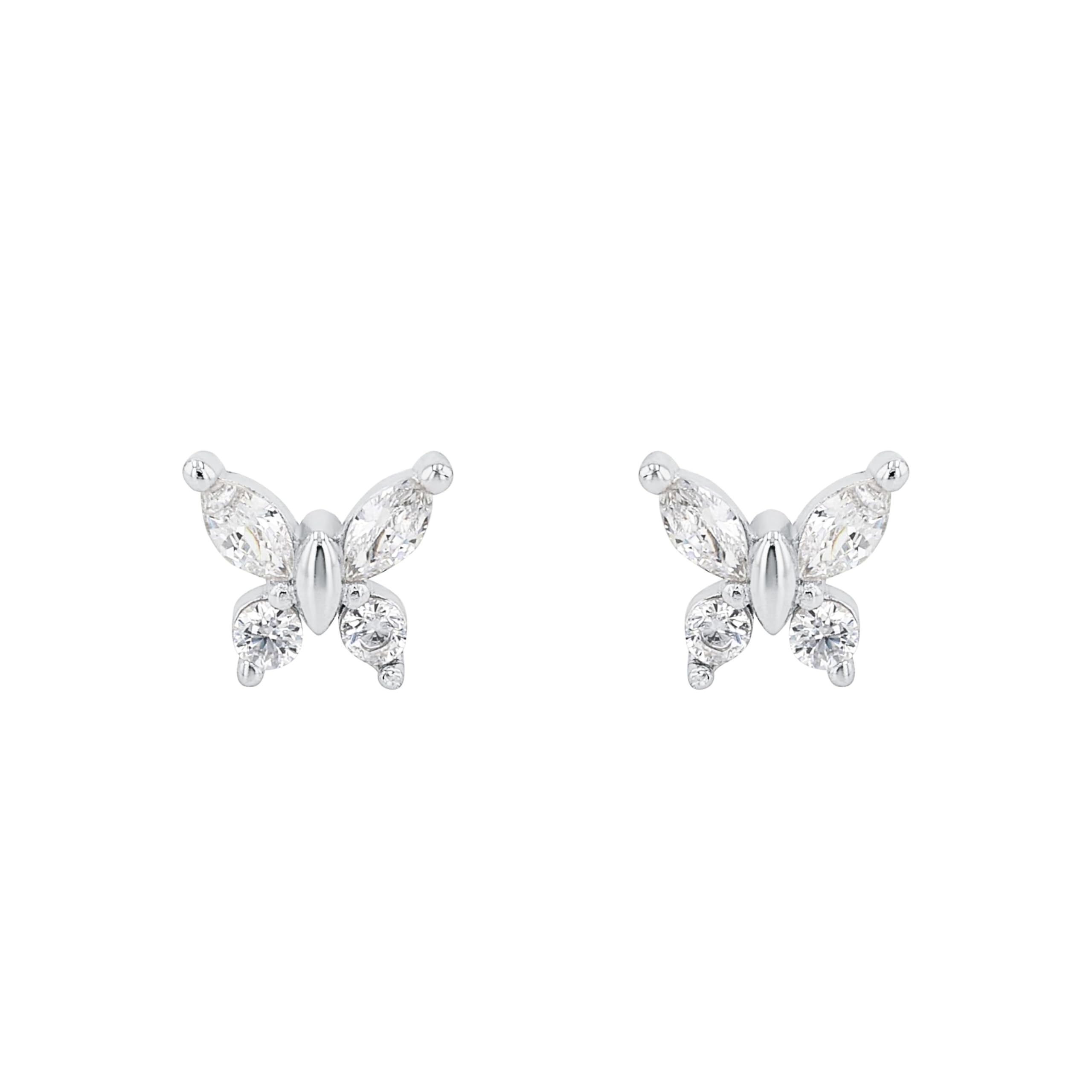 amor-ohrstecker-silber-925-wei-er-schmetterling-zirkonia image 2