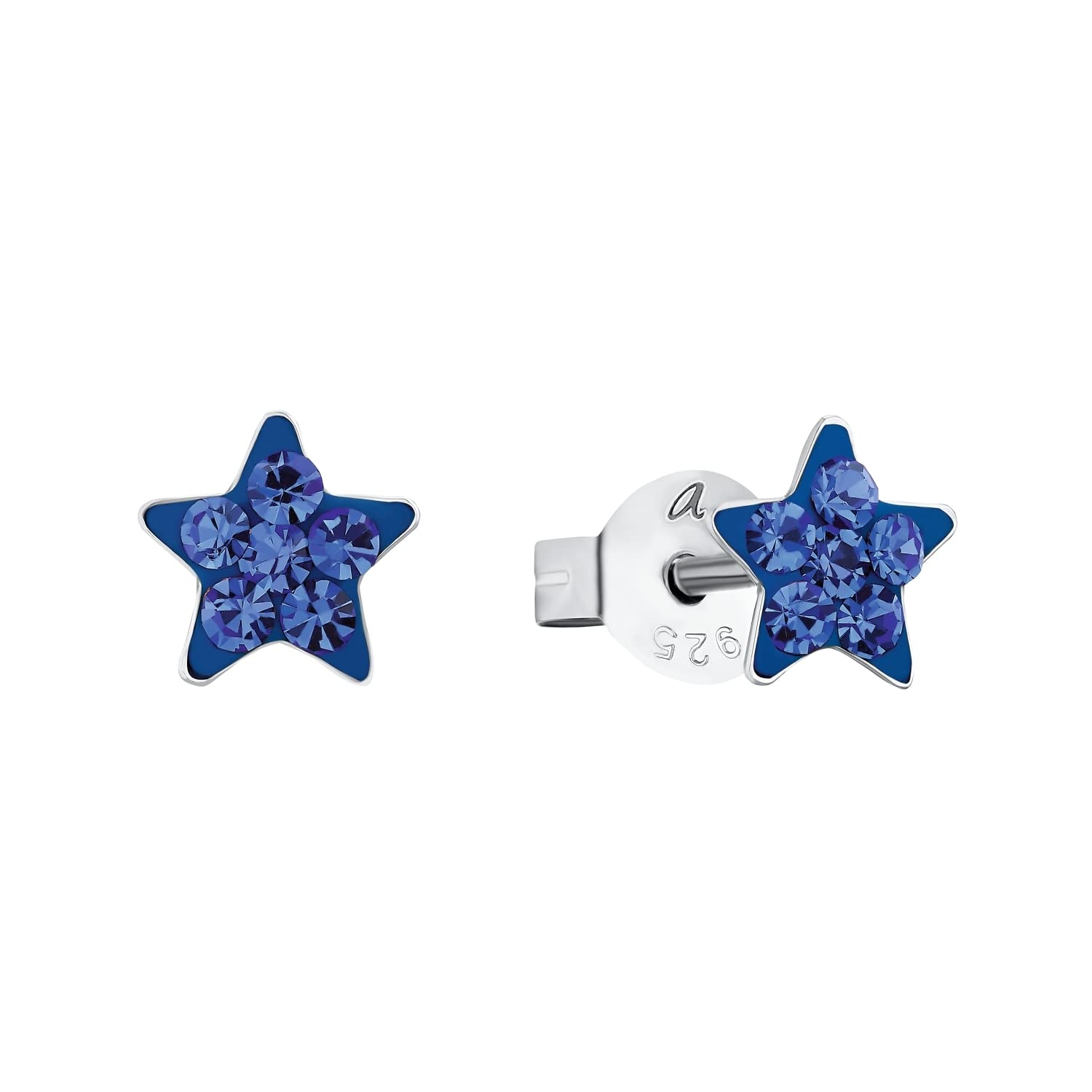 amor-amr-eg0004-stern-ohrstecker-925-silber-ohrringe-blau image 1