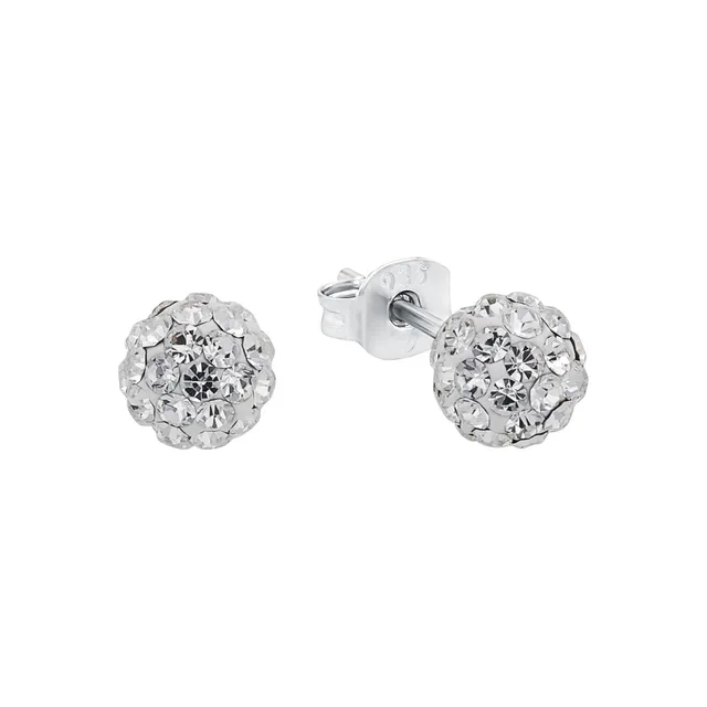 amor-ohrschmuck-kugel-ohrstecker-wei-zirkonia-silber image 1