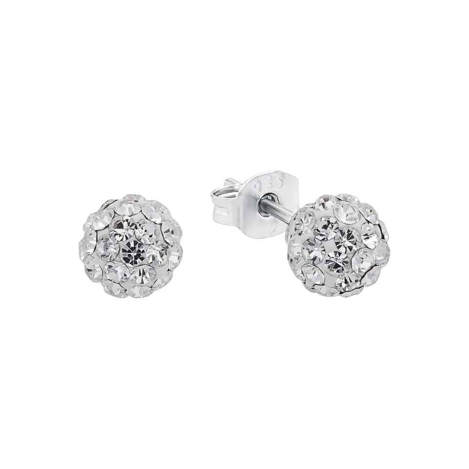 amor-ohrschmuck-kugel-ohrstecker-wei-zirkonia-silber image 1