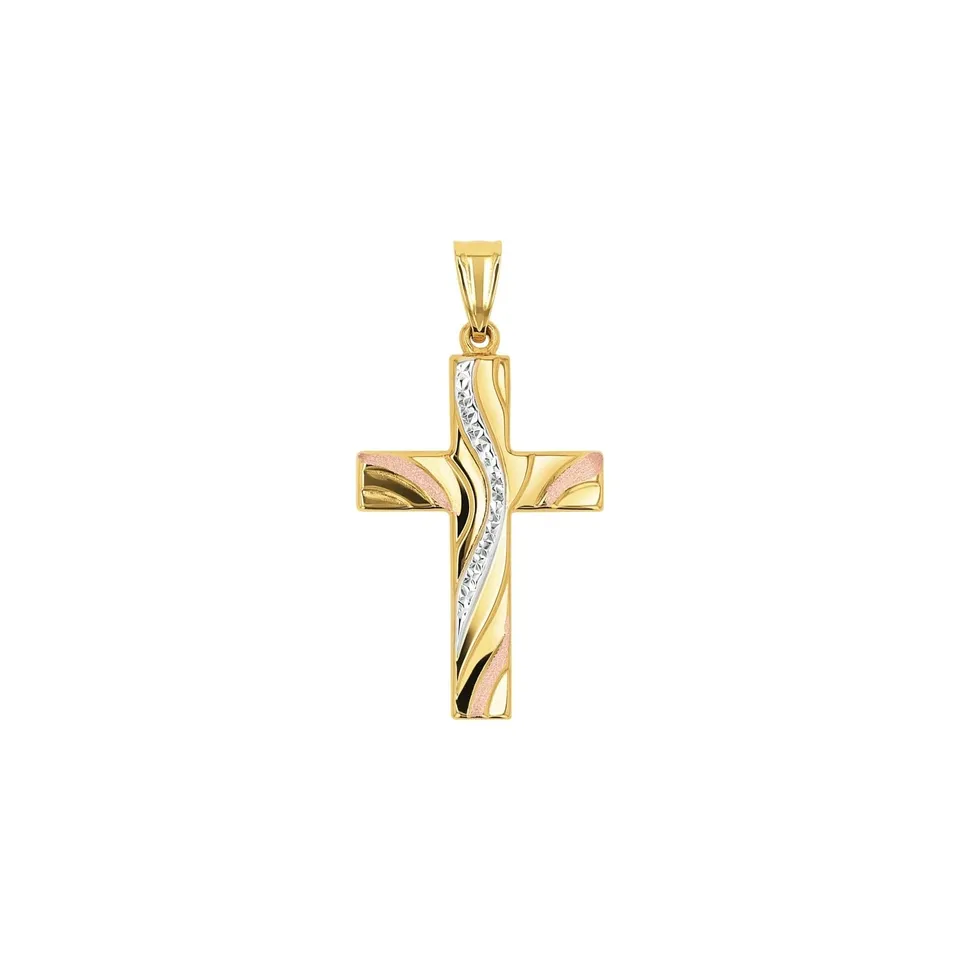 amor-motivanh-nger-9038596-kreuz-anh-nger-tricolor-3-5-cm image 1