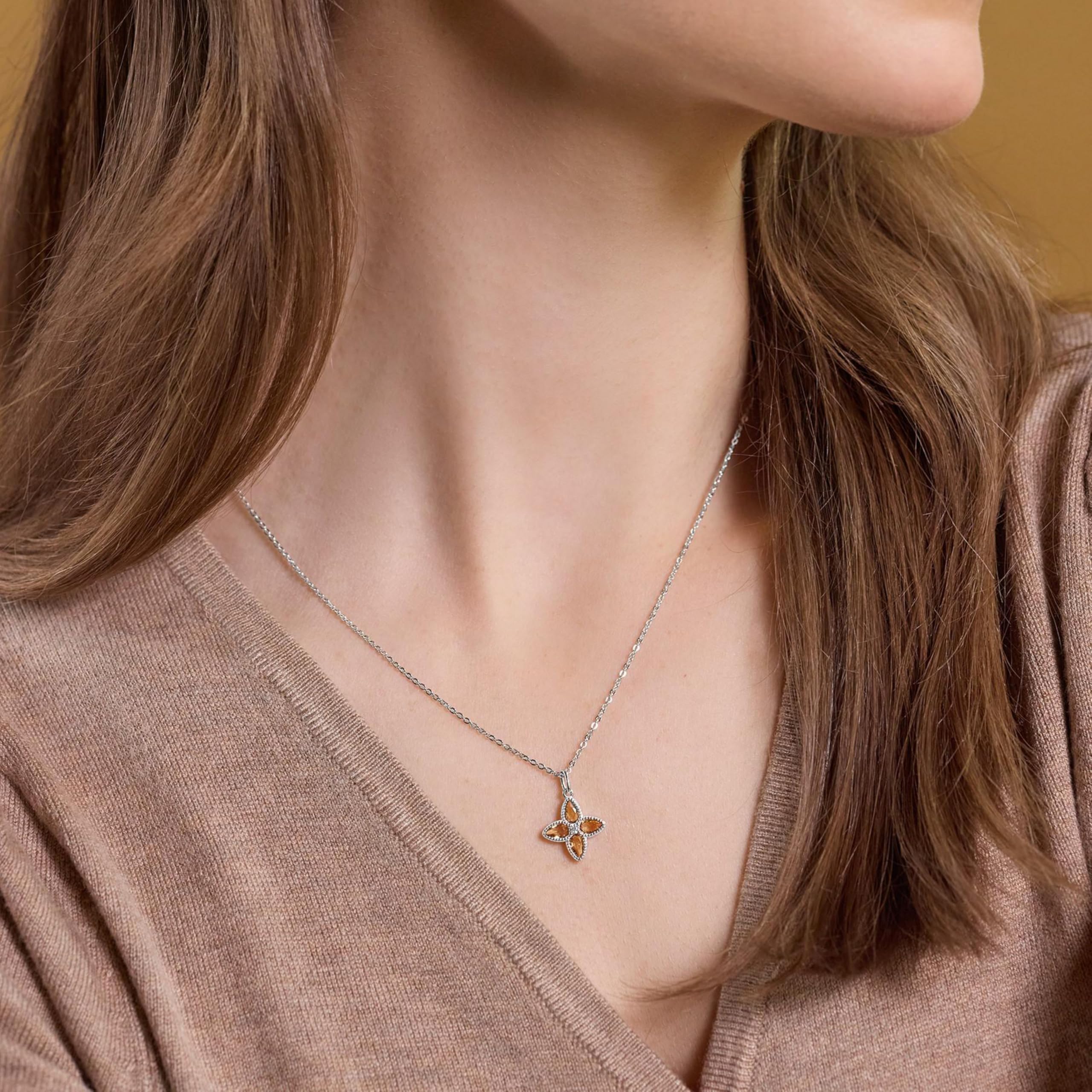 amor-2100160-kleeblatt-kette-silber-925-45-cm image 3