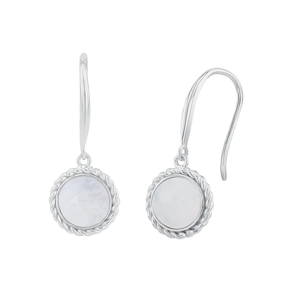 amor-ohrschmuck-ohrh-nger-2036015-silber-perlmutt-2-4-cm image 1