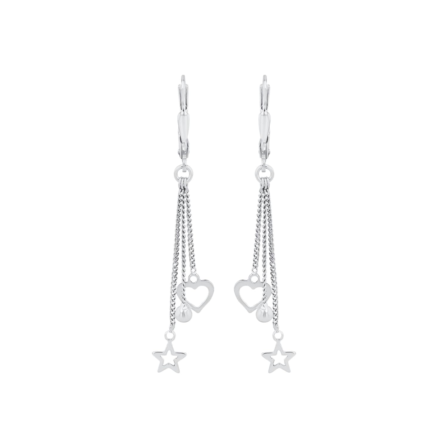 amor-ohrh-nger-herz-stern-kugel-silber-50-mm-damen image 4