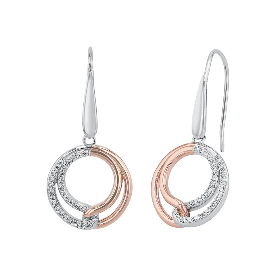 amor-ohrschmuck-ohrh-nger-2026275-bicolor-zirkonia-3-5-cm image 1
