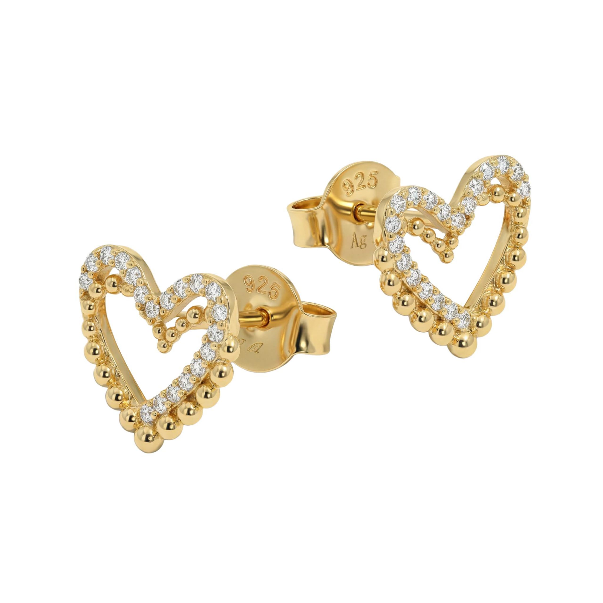 amor-ohrschmuck-amr-e0043-ohrstecker-herz-gold-mit-zirkonia image 4