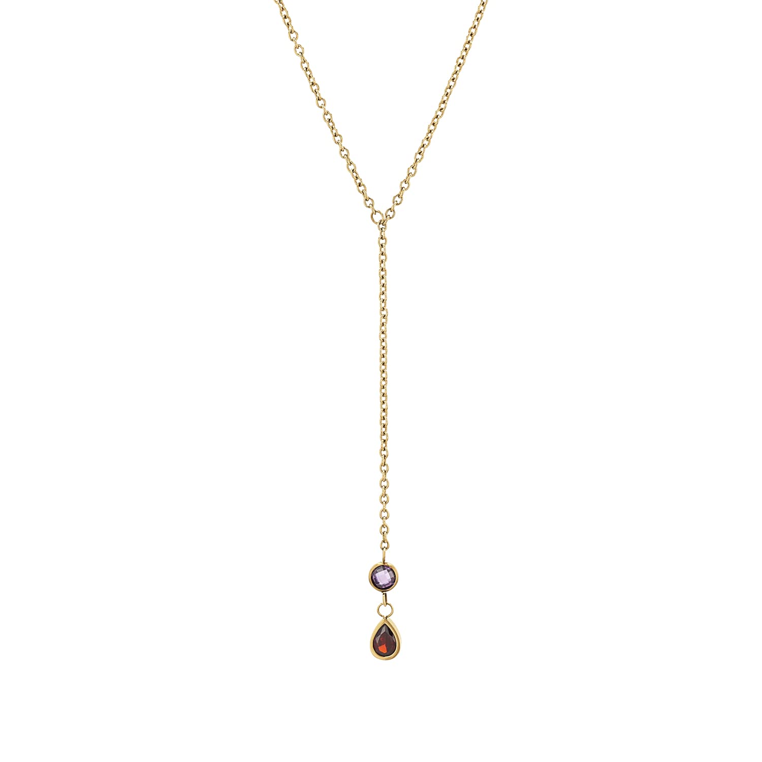 amor-2034295-kette-edelstahl-zirkonia-gold-45-5-cm-damen image 1