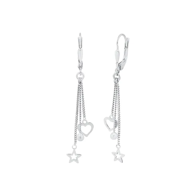 amor-ohrh-nger-herz-stern-kugel-silber-50-mm-damen image 1