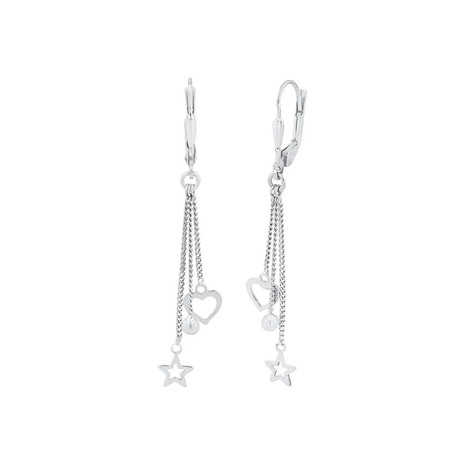 amor-ohrh-nger-herz-stern-kugel-silber-50-mm-damen image 1