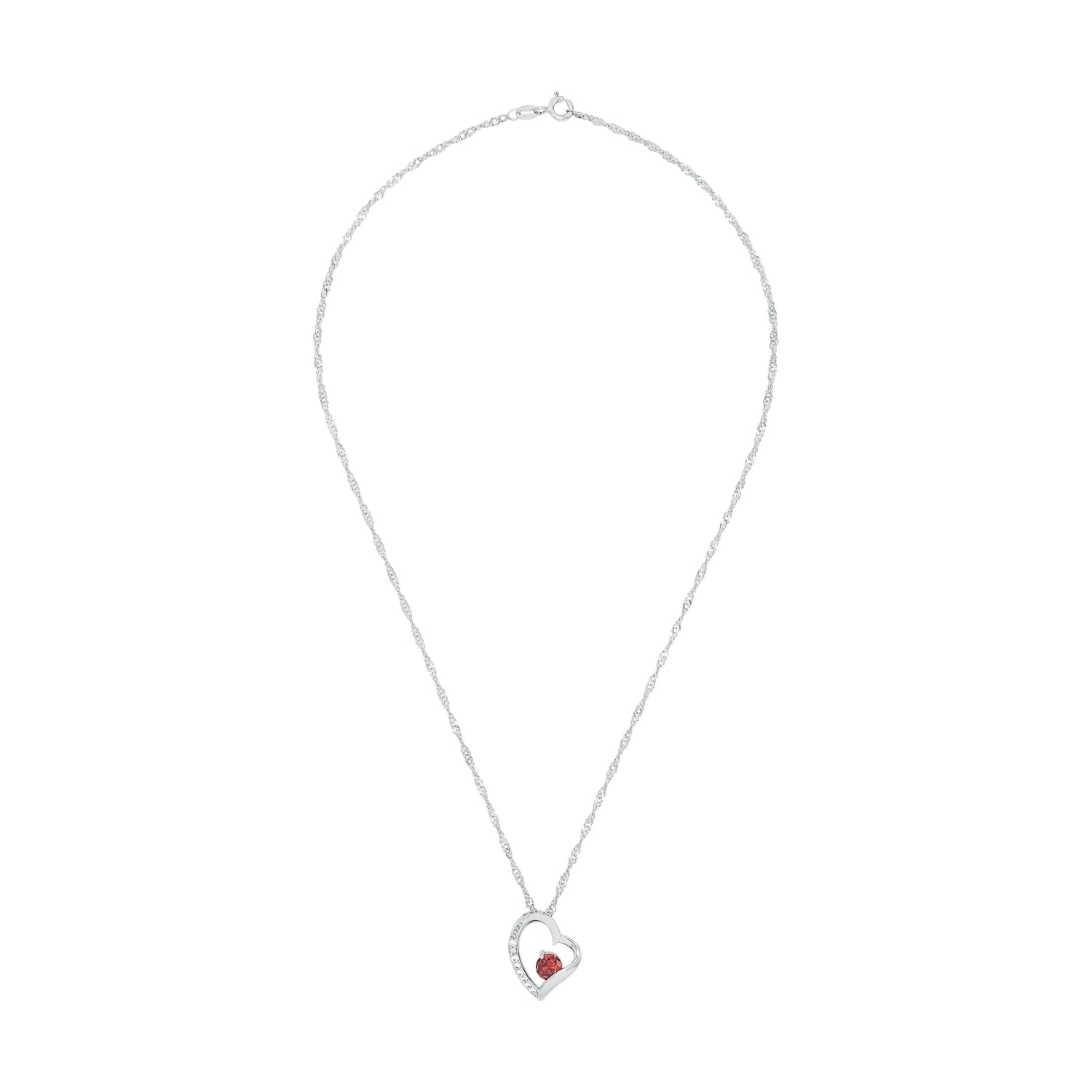 amor-halsschmuck-halskette-925-silber-rot-schmuckstein-damen image 4