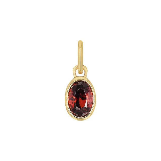 amor-halsschmuck-kette-gold-oval-zirkonia-rot-vergoldet image 1