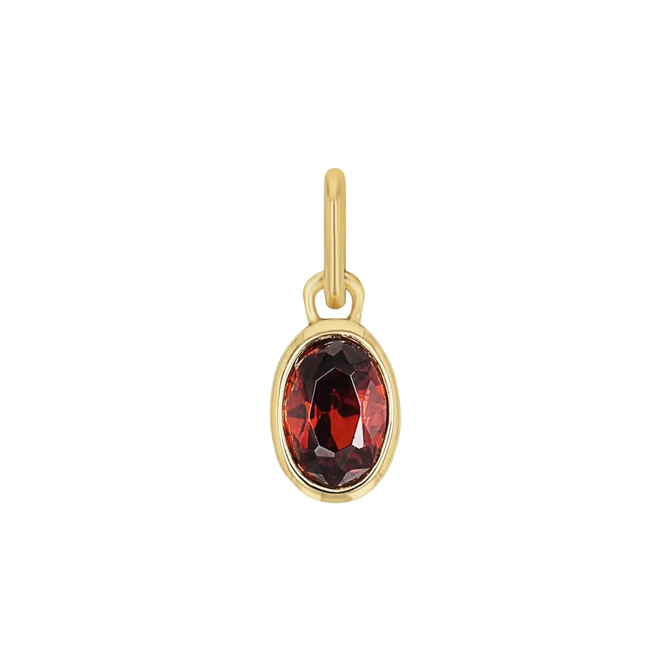 amor-halsschmuck-kette-gold-oval-zirkonia-rot-vergoldet image 1