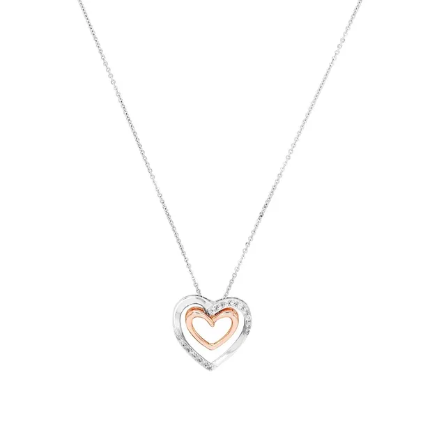 amor-herz-halskette-925-silber-bicolor-mit-zirkonia-50-cm image 1