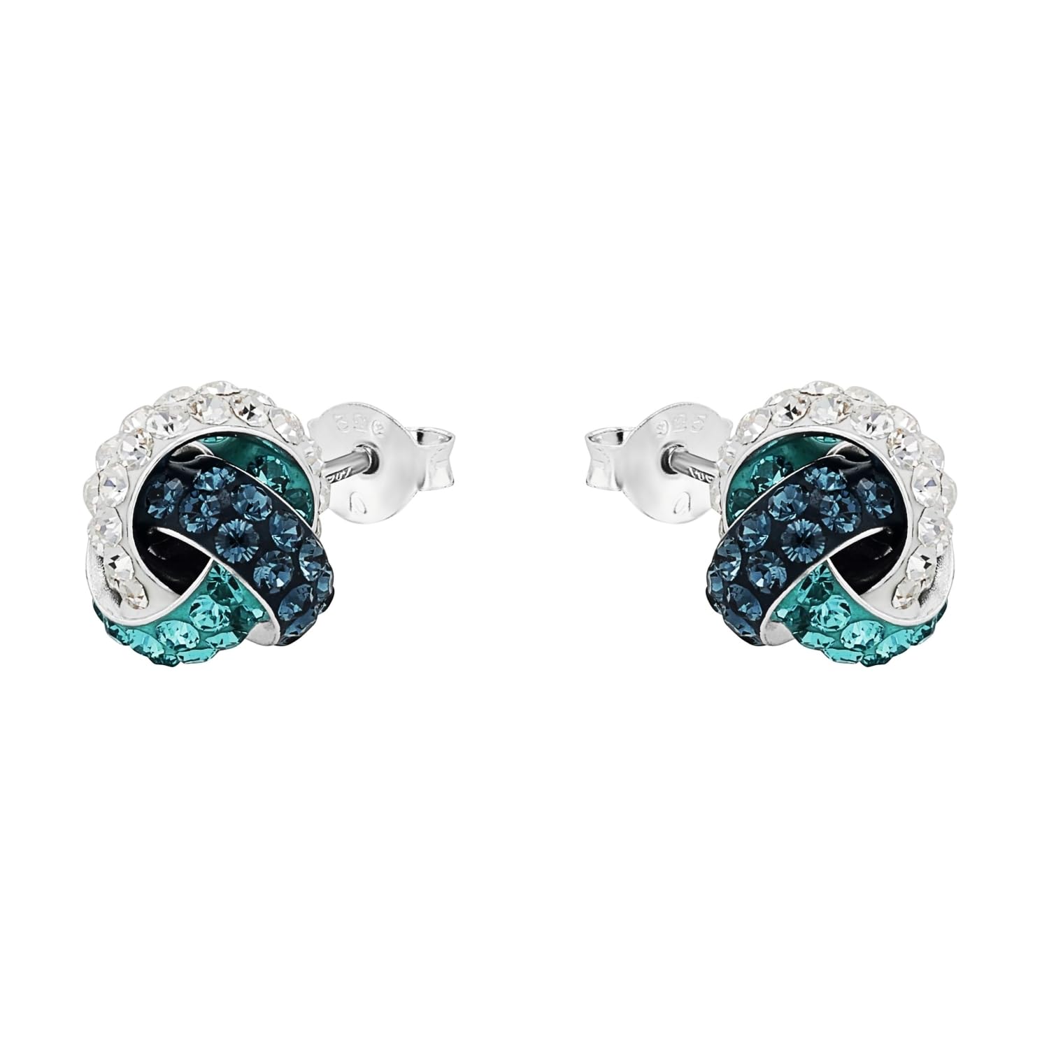 amor-ohrschmuck-knoten-ohrstecker-925-silber-blue-zircon image 3