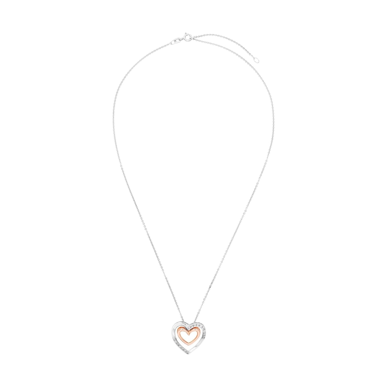 amor-herz-halskette-925-silber-bicolor-mit-zirkonia-50-cm image 4