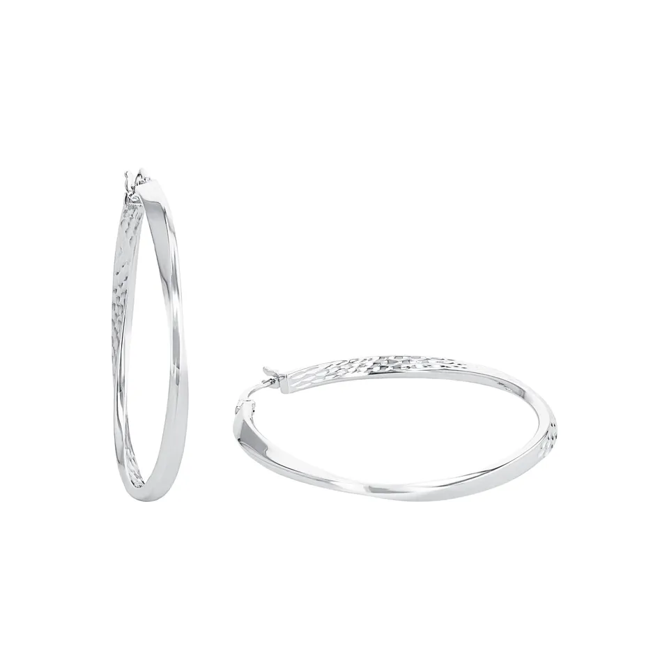 amor-ohrschmuck-2026244-creolen-silber-4-cm-rhodiniert image 1