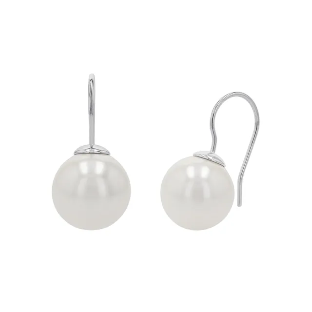 amor-ohrschmuck-ohrh-nger-perlen-gr-n-silber-25-mm image 1