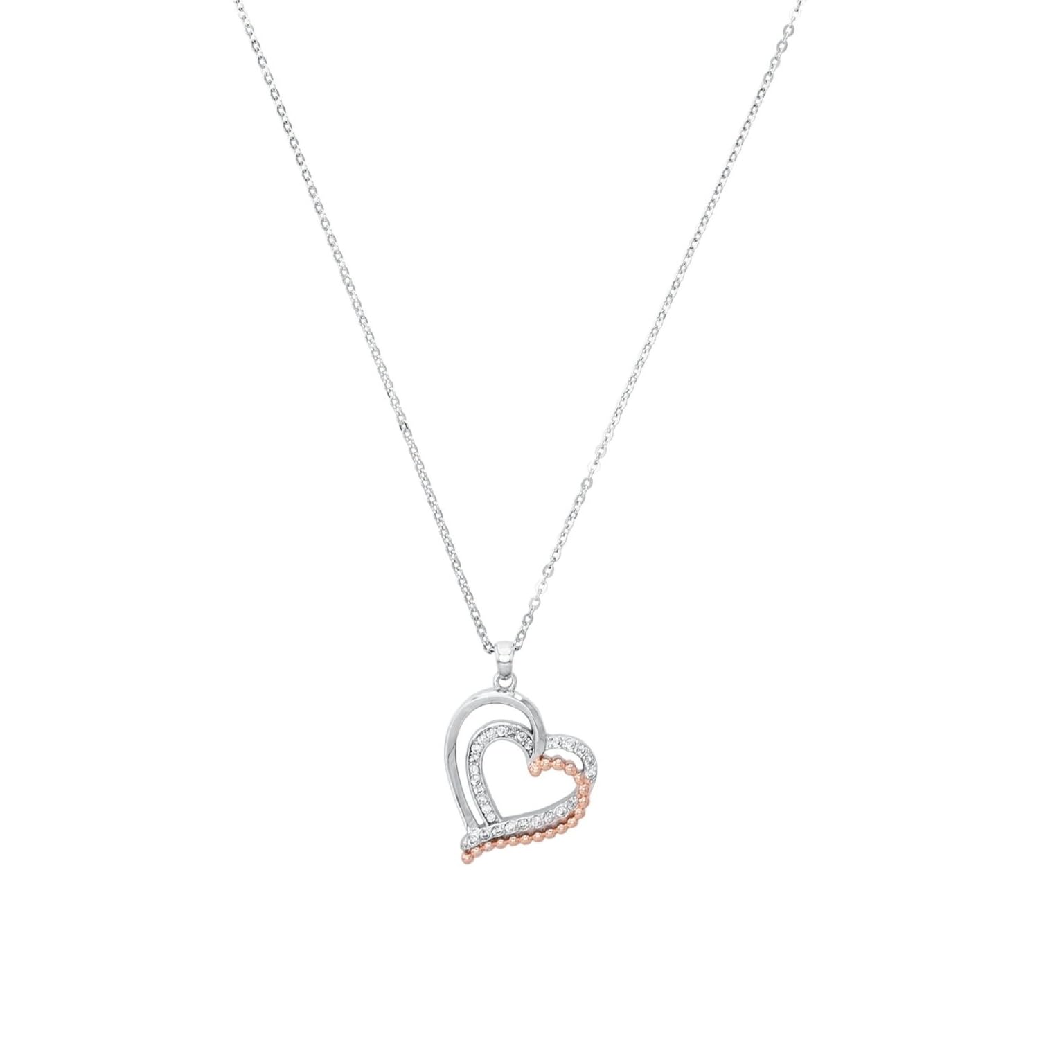 amor-2022049-herz-kette-bicolor-925-silber-45-cm image 1