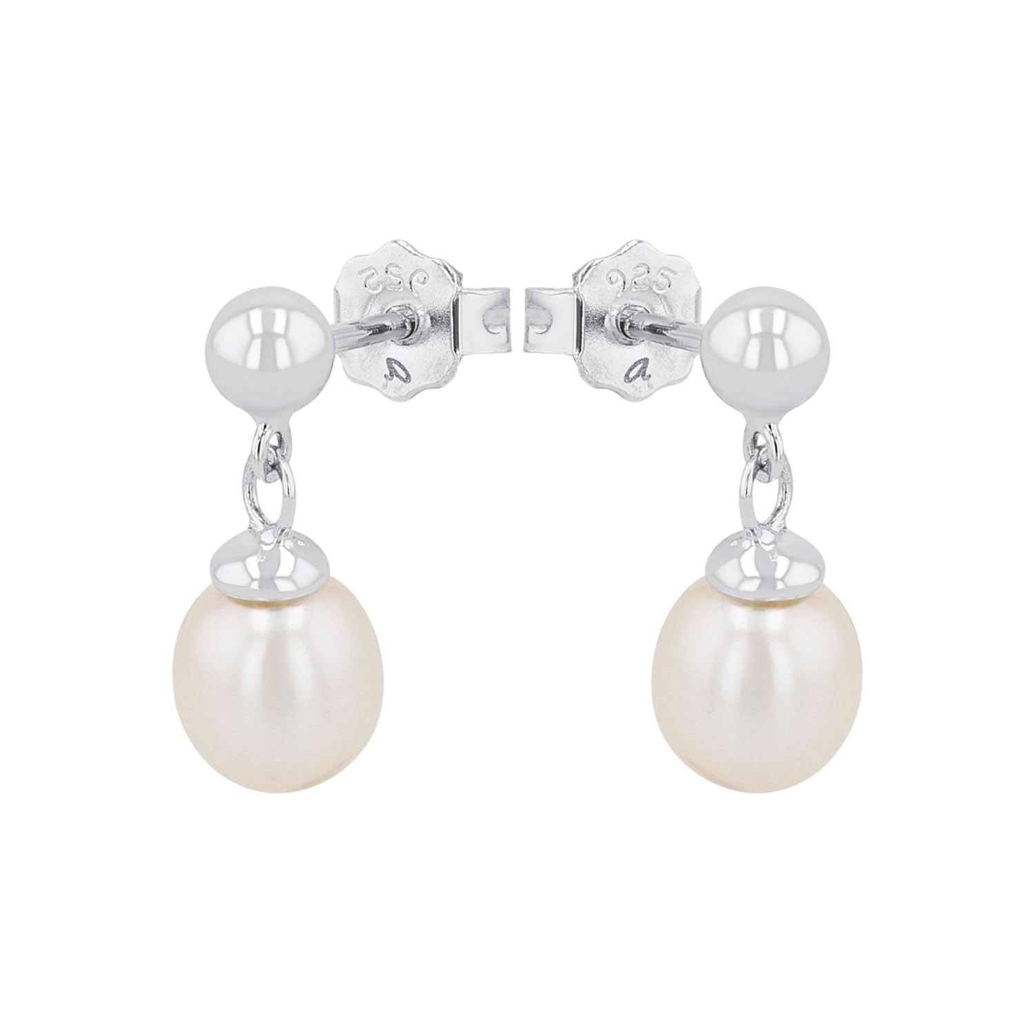 amor-ohrschmuck-9962945-ohrh-nger-perle-1-5-cm-silber image 3