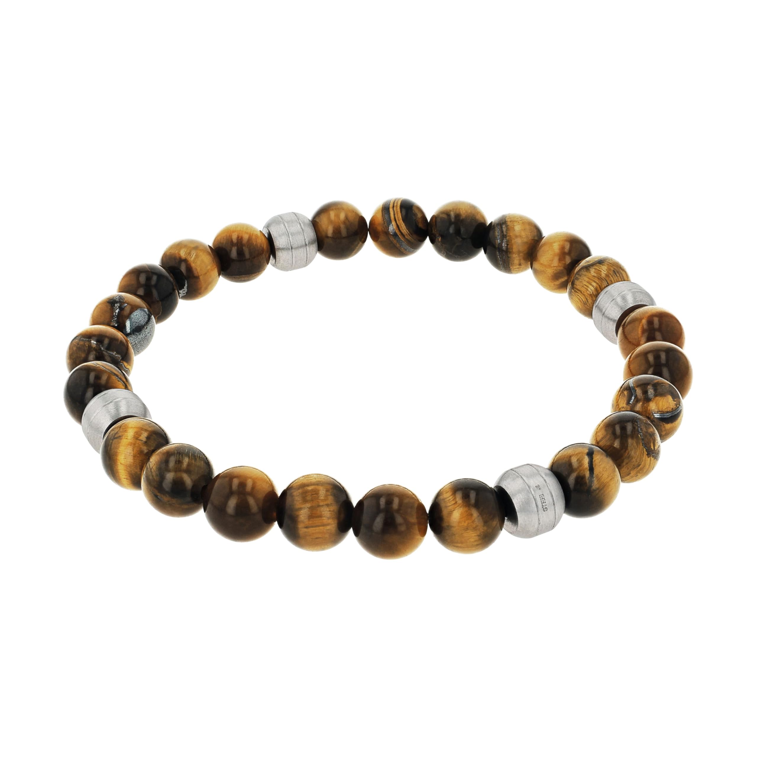 amor-2040305-armband-tigerauge-19-cm-edelstahl-herren image 3