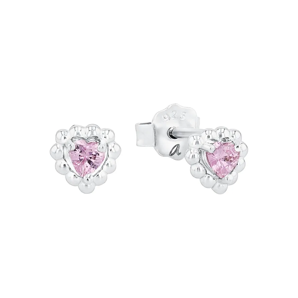 amor-2021294-herz-ohrstecker-rosa-925-silber-m-dchen image 1